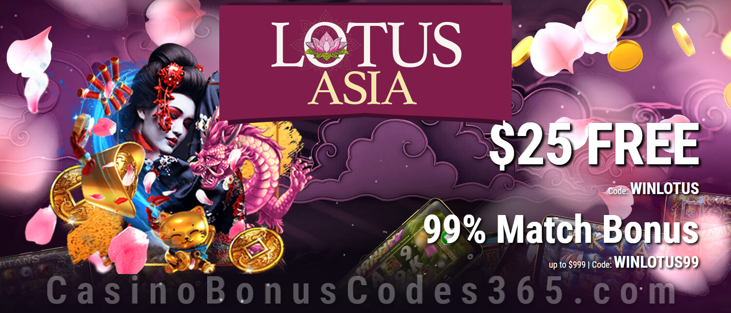 Lotus Asia Casino No Deposit Bonus Codes 2017